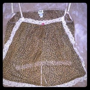 Dolce & Gabbana Animal Print Lingerie Babydoll
